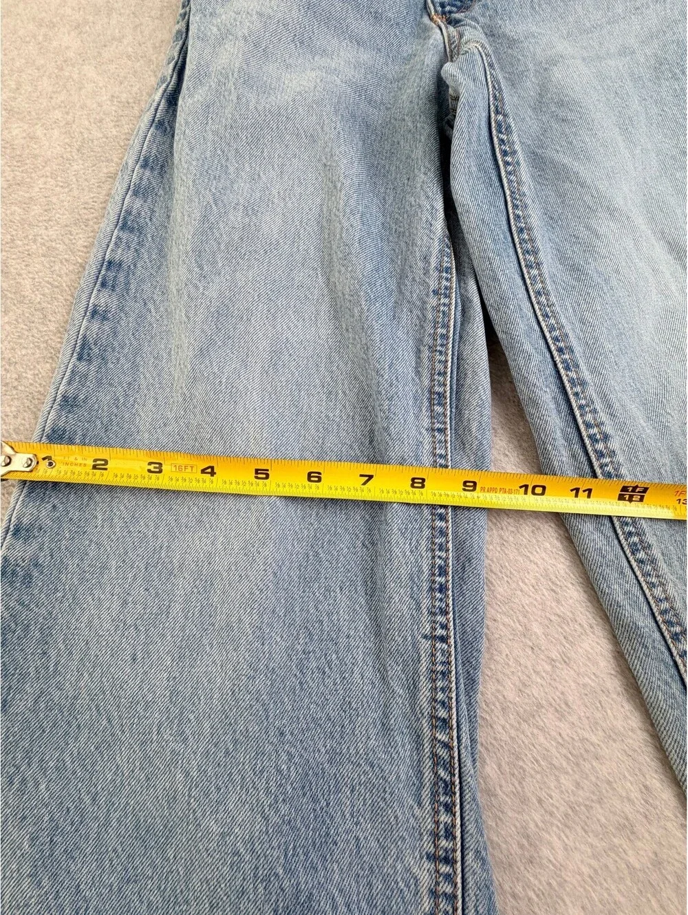 Zara Girls Wide Leg Jeans Size 11-12 Light Wash Blue Denim Youth